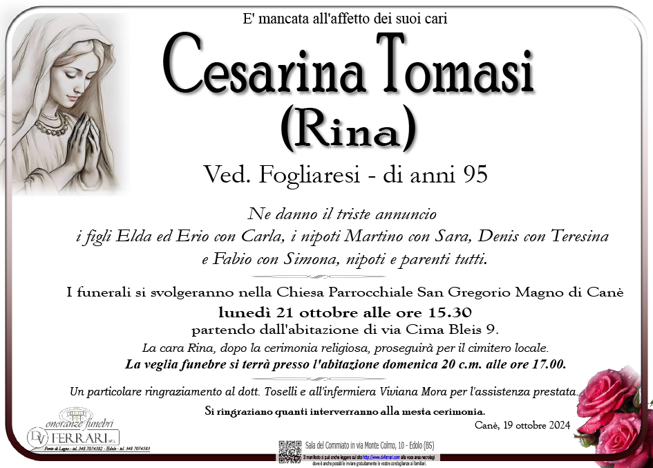 CESARINA TOMASI VED. FOGLIARESI - CANE'