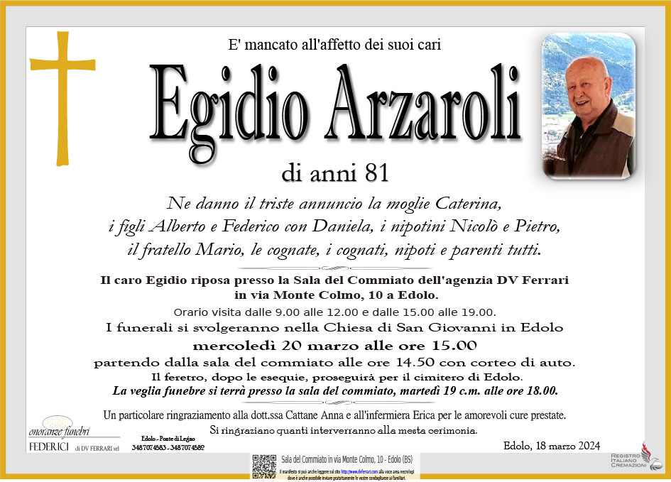 EGIDIO ARZAROLI - EDOLO