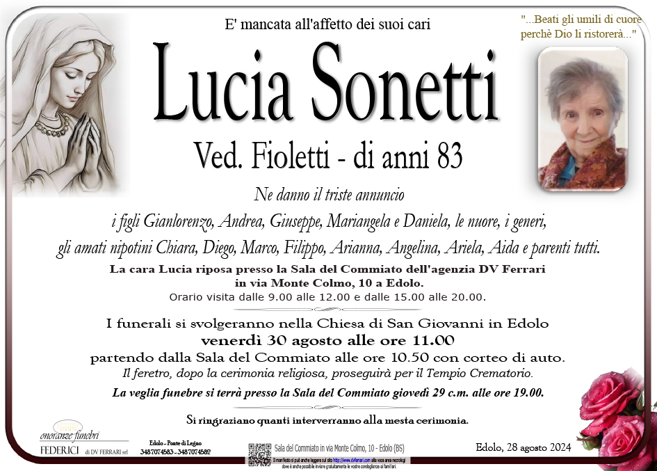 LUCIA SONETTI VED. FIOLETTI - EDOLO