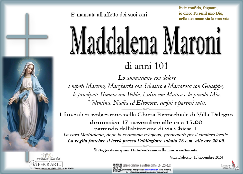 MADDALENA MARONI - VILLA DALEGNO