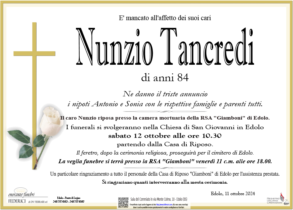 NUNZIO TANCREDI - EDOLO